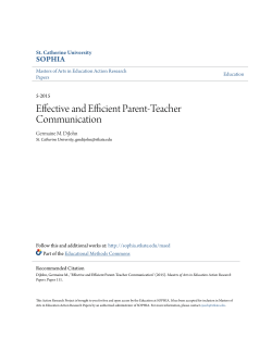 Effective and Efficient Parent-Teacher Communication