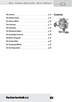 Contents - fischertechnik GmbH