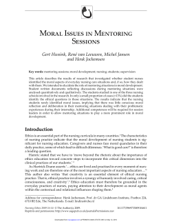 Moral Issues in Mentoring Sessions