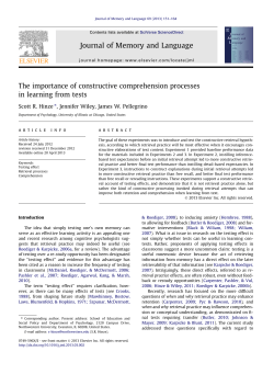The importance of constructive comprehension processes in