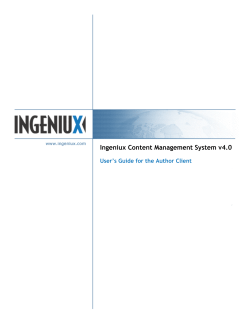 User`s Guide for the Author Client