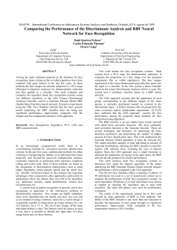 Comparing the Performance of the Discriminant Analysis and RBF