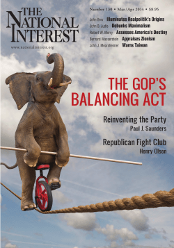 balancing act - The National Interest
