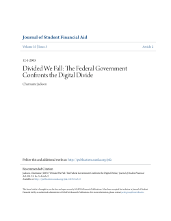 Divided We Fall: The Federal Government Confronts the Digital Divide