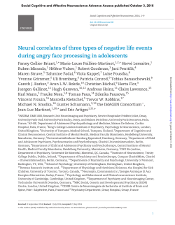 Neural correlates of three types of negative life events during angry