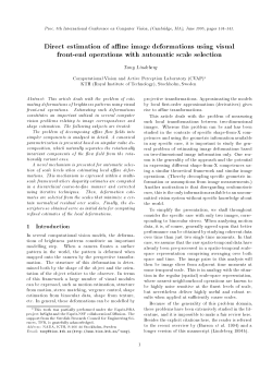 Direct estimation of affine image deformations using visual front