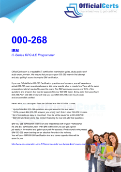 000-268 IBM i5 iSeries RPG ILE Programmer