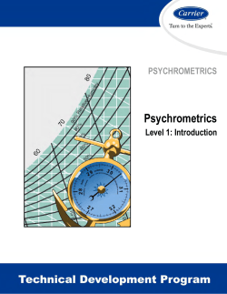 Psychrometrics, Level 1: Introduction