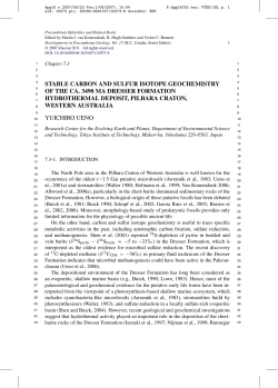 stable carbon and sulfur isotope geochemistry of the ca. 3490 ma