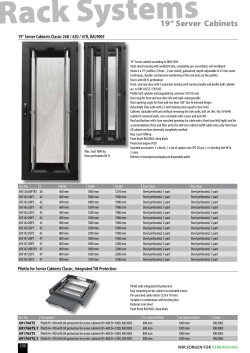 19&ldquo; Server Cabinets