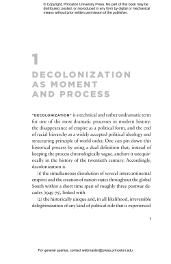 Decolonization: A Short History - Chapter 1
