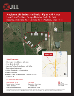 Angleton 288 Industrial Park - Up to ±35 Acres
