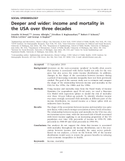 income and mortality in the USA over three