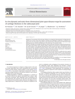 In-vivo dynamic and static three-dimensional joint space distance
