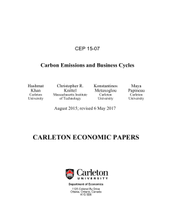 CARLETON ECONOMIC PAPERS