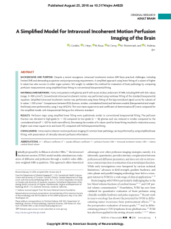 A Simplified Model for Intravoxel Incoherent Motion Perfusion