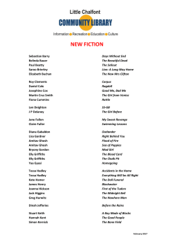 new fiction - Little Chalfont Community Library