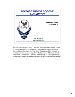 Briefing Notes - Logistics Officer Association