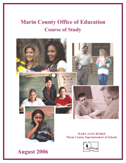 CourseofStudy - Marin County Office of Education
