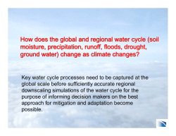 How does the global and regional water cycle