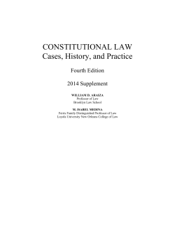 CONSTITUTIONAL LAW Cases, History, and Practice