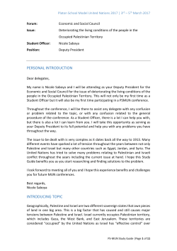 Deteriorating the living conditions of the people in the - PS-MUN