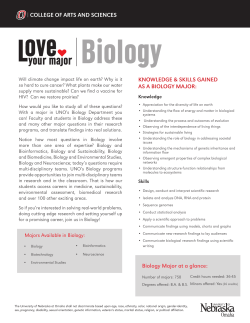 Biology - University of Nebraska Omaha