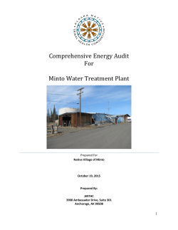 Minto WTP Price Revision - Alaska Native Tribal Health Consortium