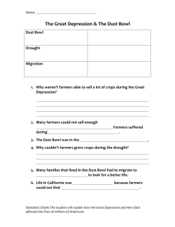 Graphic Organizer &ndash; Lesson 2 &ndash; The Dust Bowl &ndash; Great Depression