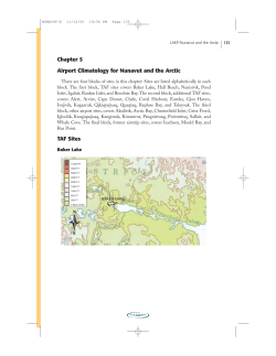 Chapter 5 Airport Climatology for Nunavut and the Arctic