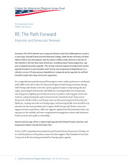 memo - Center for American Progress