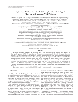 H2 O Maser Outflow from the Red Supergiant Star - VERA