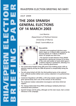 The 2004 Spanish General Election