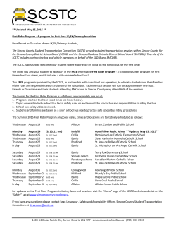 First Rider Program - Simcoe County School Bus