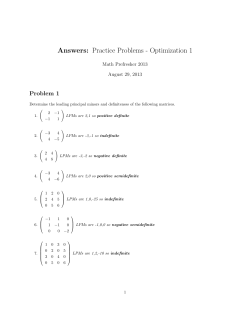 Answers: Practice Problems - Optimization 1