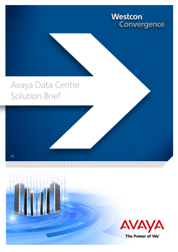Avaya Data Centre Solution Brief