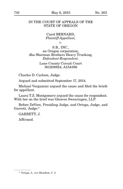 Bernard v. S. B., Inc. - Oregon