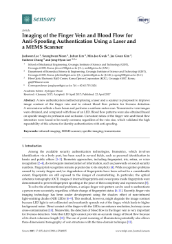 Imaging of the Finger Vein and Blood Flow for Anti-Spoofing