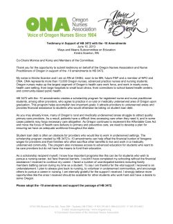 Testimony in Support of HB 3472 with the