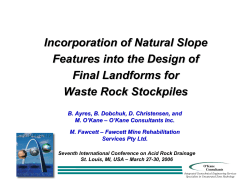 Incorporation of Natural Slope Features into the Design
