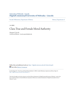 Clara True and Female Moral Authority