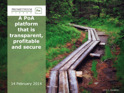 A PoA platform that is transparent, profitable and secure