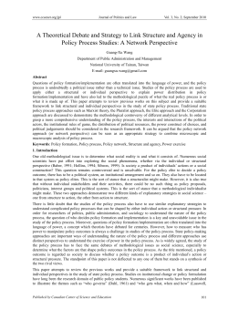 A Theoretical Debate and Strategy to Link Structure and Agency in