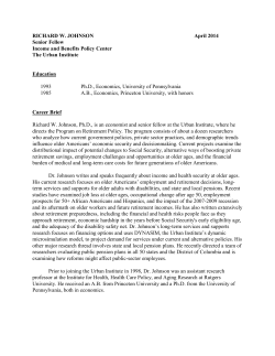 CV - Tax Policy Center