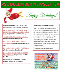 2014 December Newsletter