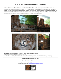 full sized male lion replica for sale