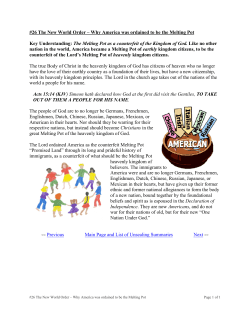 #26 The New World Order &ndash; Why America was ordained to be the