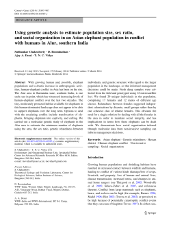 Using genetic analysis to estimate population size, sex ratio, and