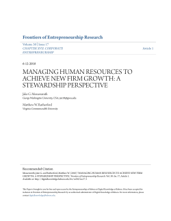 managing human resources to achieve new firm growth