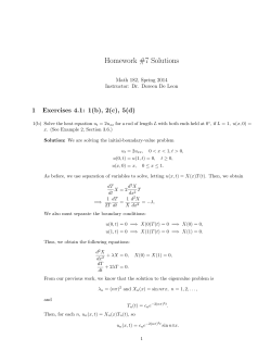 Homework #7 Solutions
